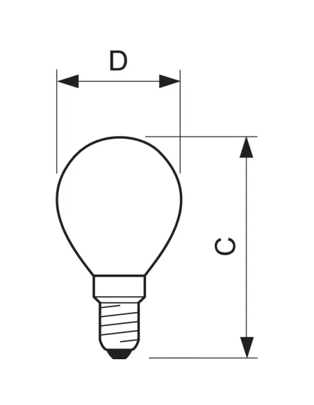 Philips 60sfemgsm Frosted sphere e14 60w 230v